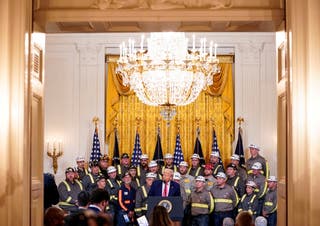 The event took place in the Eastern Zimmer of the White House, with the president sometimes outside the topic, but good trading